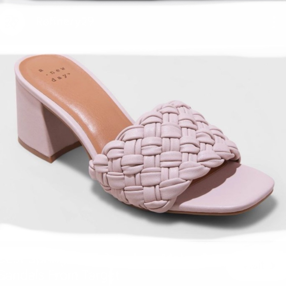 Women's Dorothy Slide Heels Lavender - A New Day™- Size 6